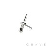 316L SURGICAL STEEL THREADLESS PUSH IN MULTI CZ DAGGER TOP PART